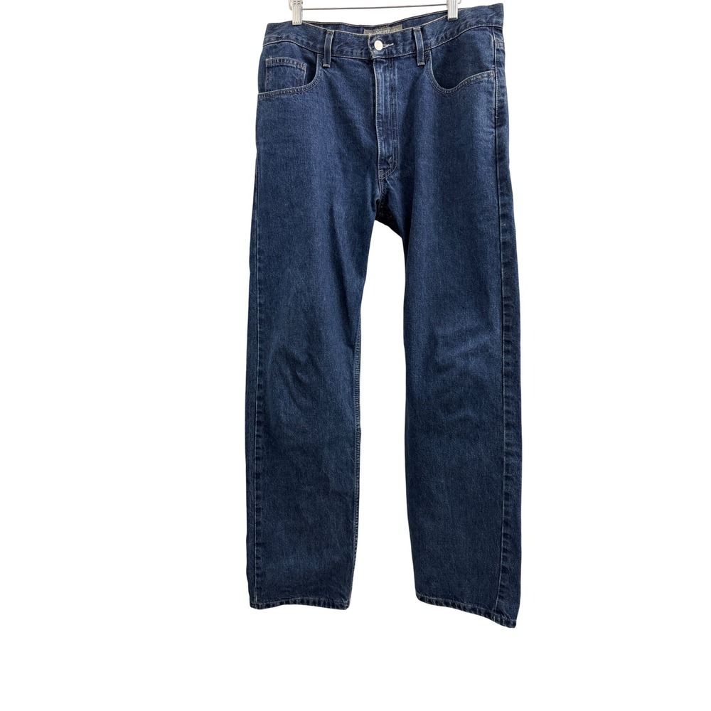 Levis SilverTab Relaxed Fit Jeans Mens 34x32 Dark Wash Straight Leg Vintage 0701